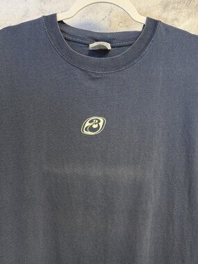 Vintage Burley T Shirt Mens 2XL Blue Y2K Skate Motorsports Streetwear